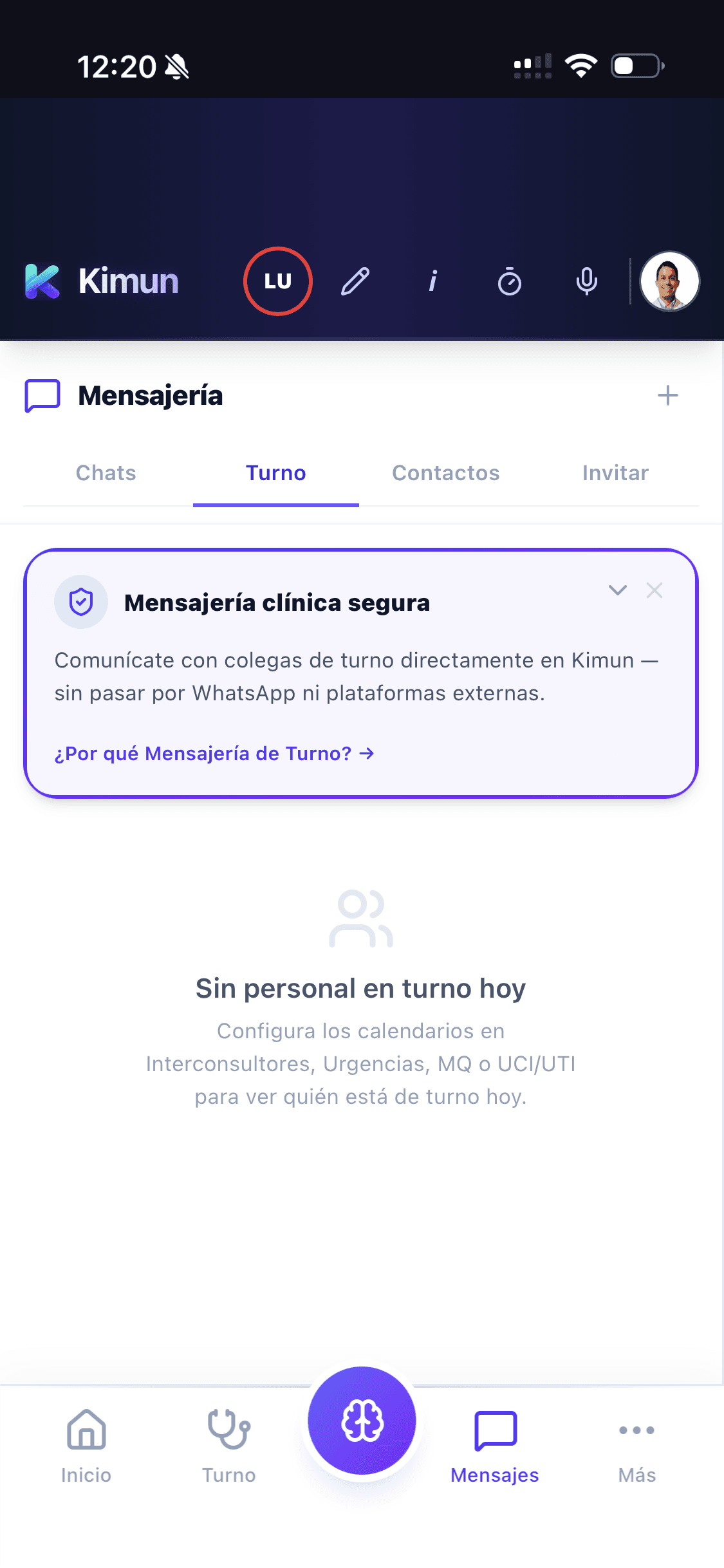 Kimun app — Mensajería