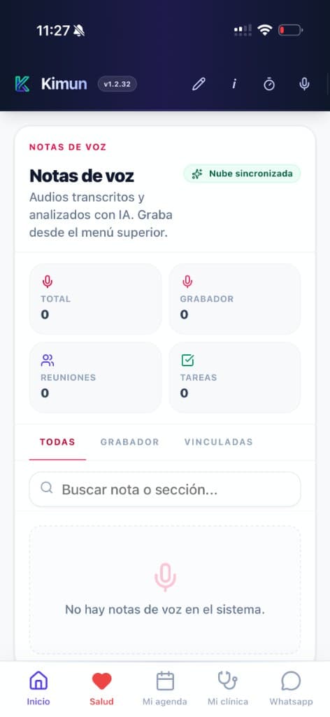 Kimun app — Voz